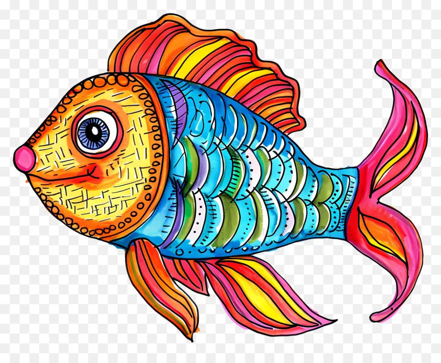 Poisson De Dessin Animé，Poisson Coloré PNG