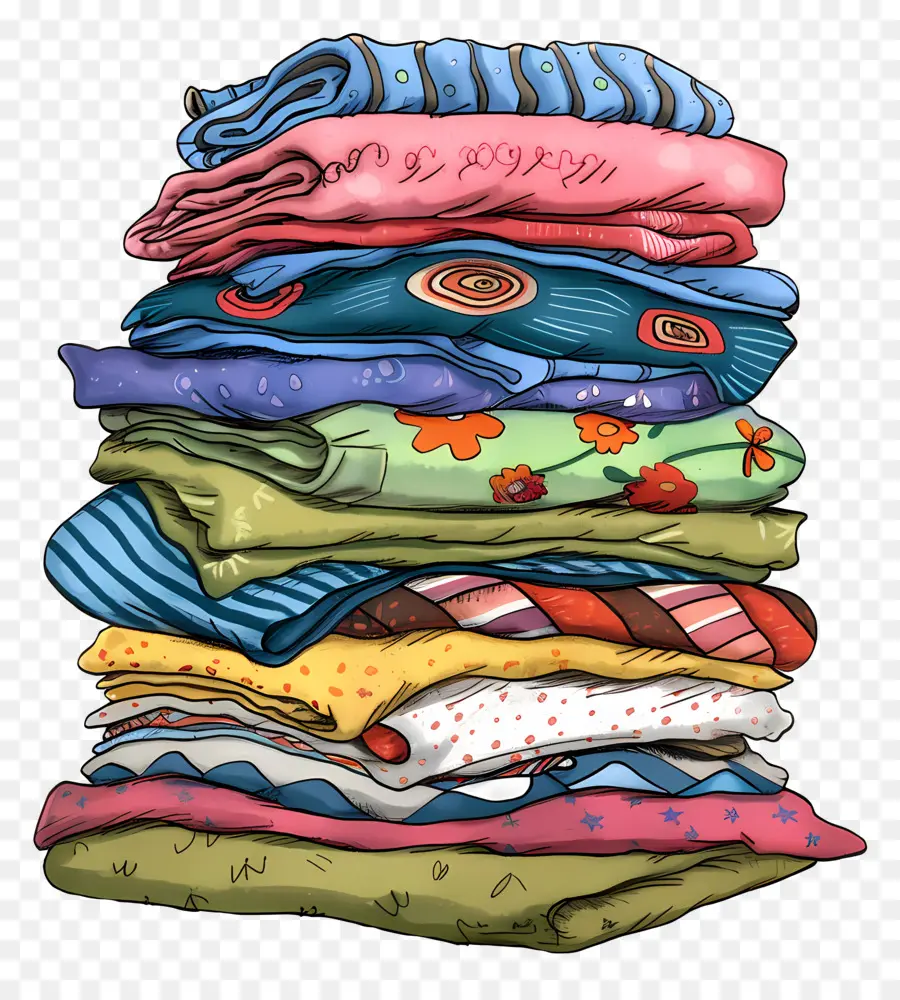 Pile De Vêtements，Lessive PNG