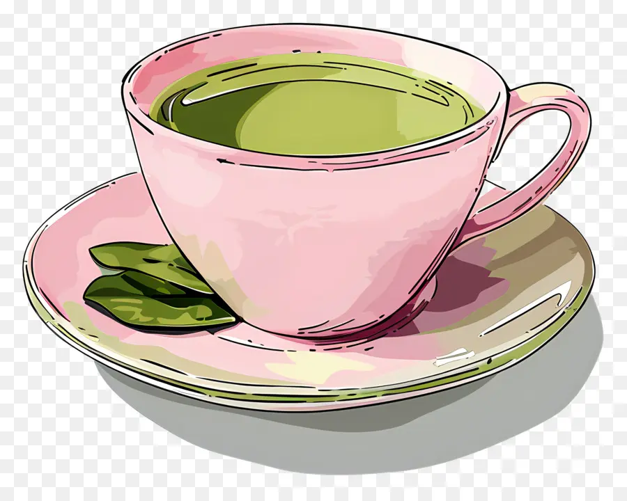 Thé Vert，Tasse à Thé PNG