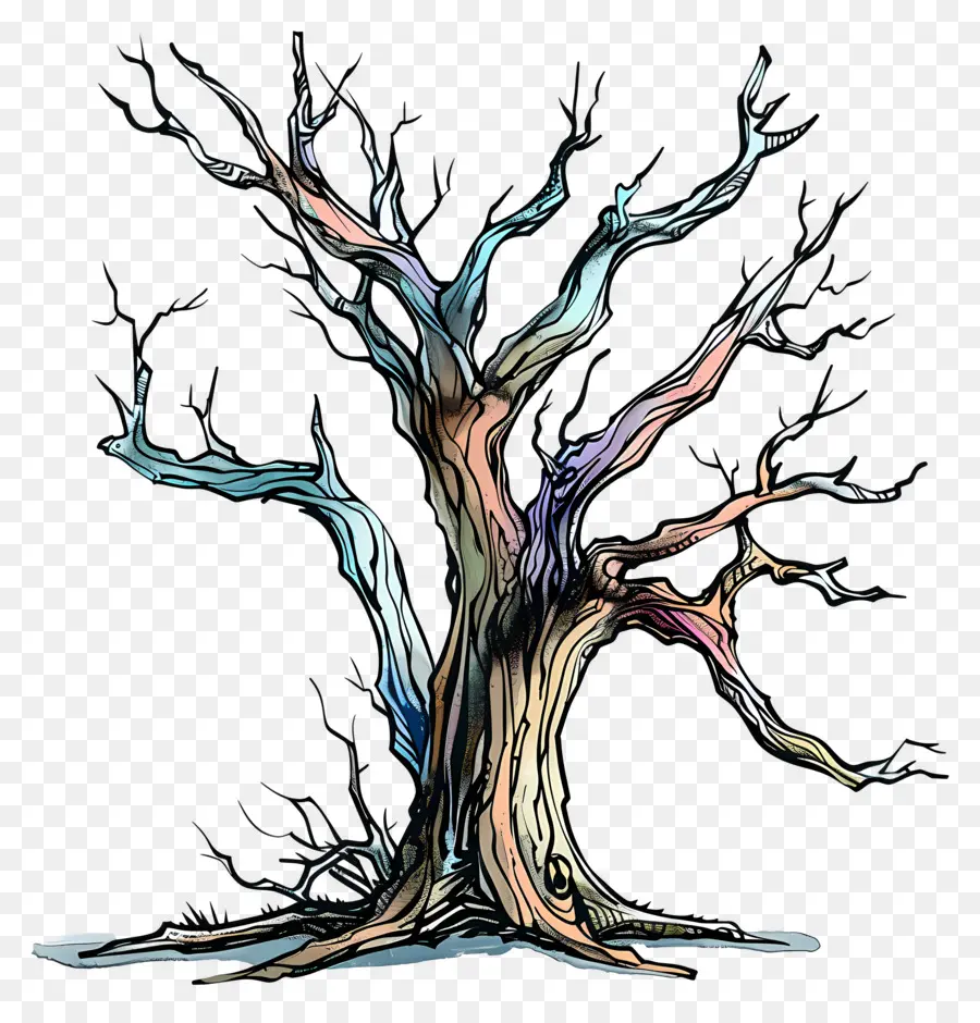 Arbre Sec，Arbre Tordu PNG