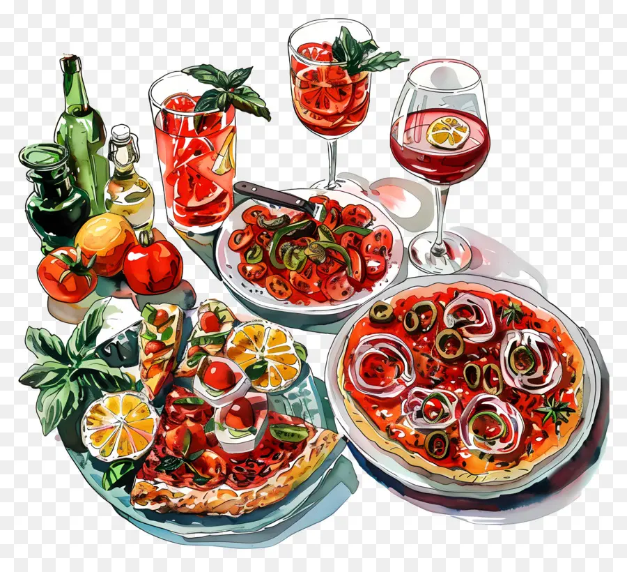 Cuisine Italienne，Pizza PNG