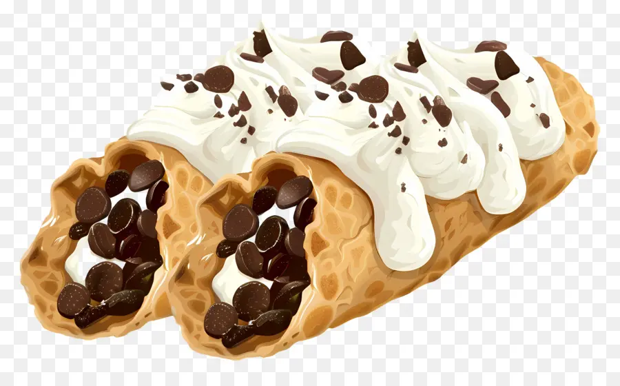 Cannoli，Crème PNG