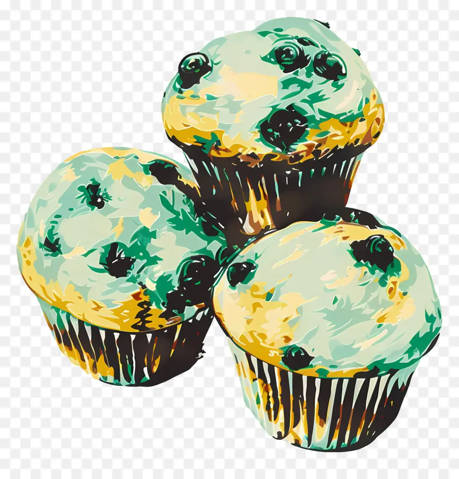 Muffins，Muffins Aux Bleuets PNG