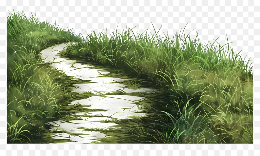 Chemin，Herbe PNG