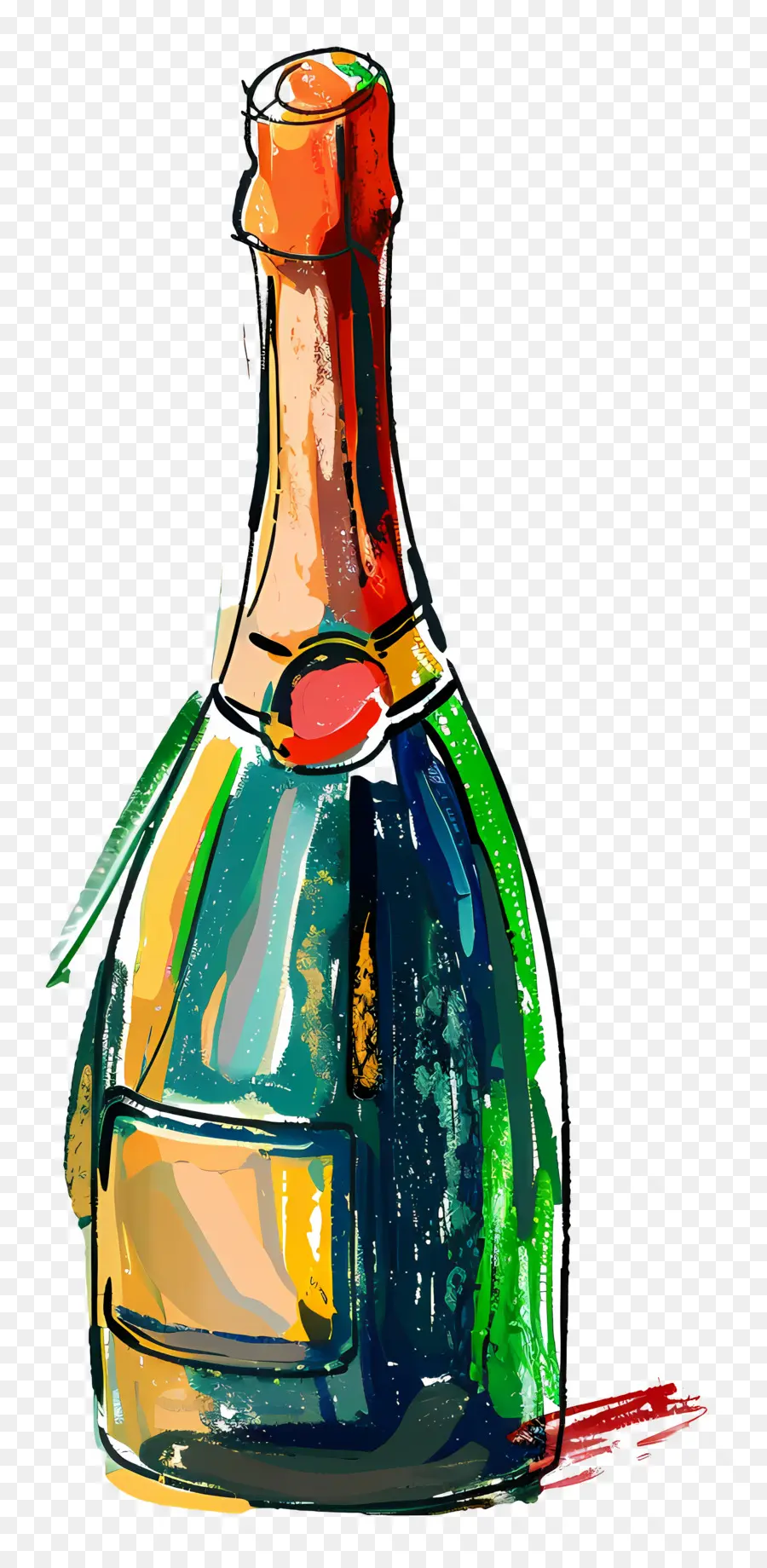 Bouteille De Champagne，Célébration PNG