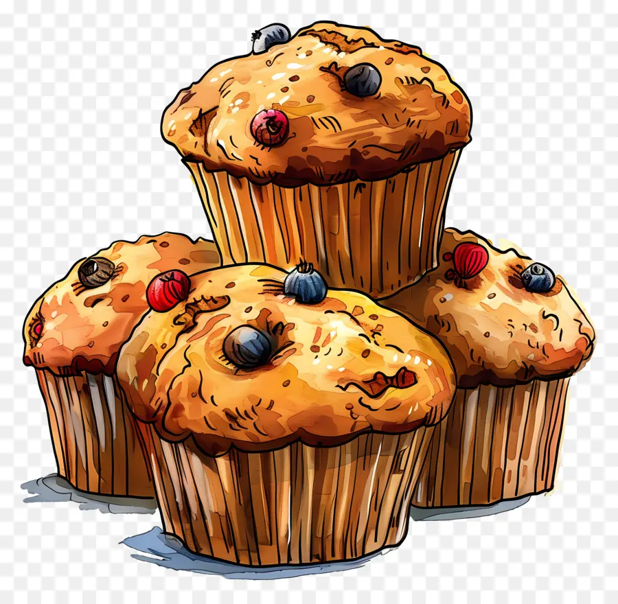 Muffins，Muffin Aux Bleuets PNG