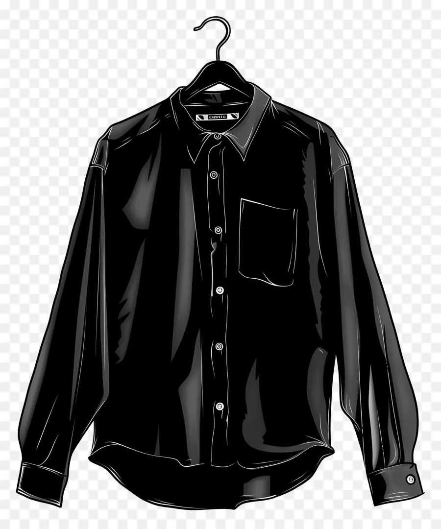 Chemise Sur Le Cintre，T Shirt Noir PNG