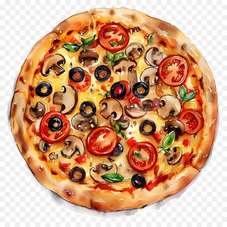 Pizza Végétalienne，Pizza PNG