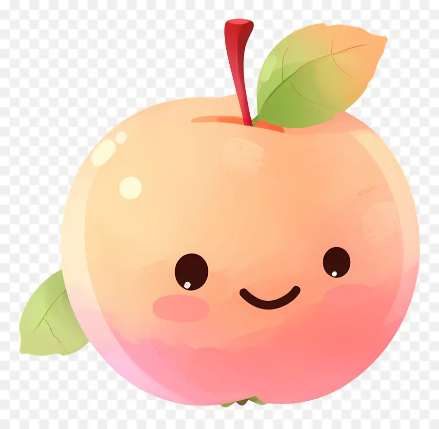 Pomme De Dessin Animé，Pêche De Dessin Animé PNG