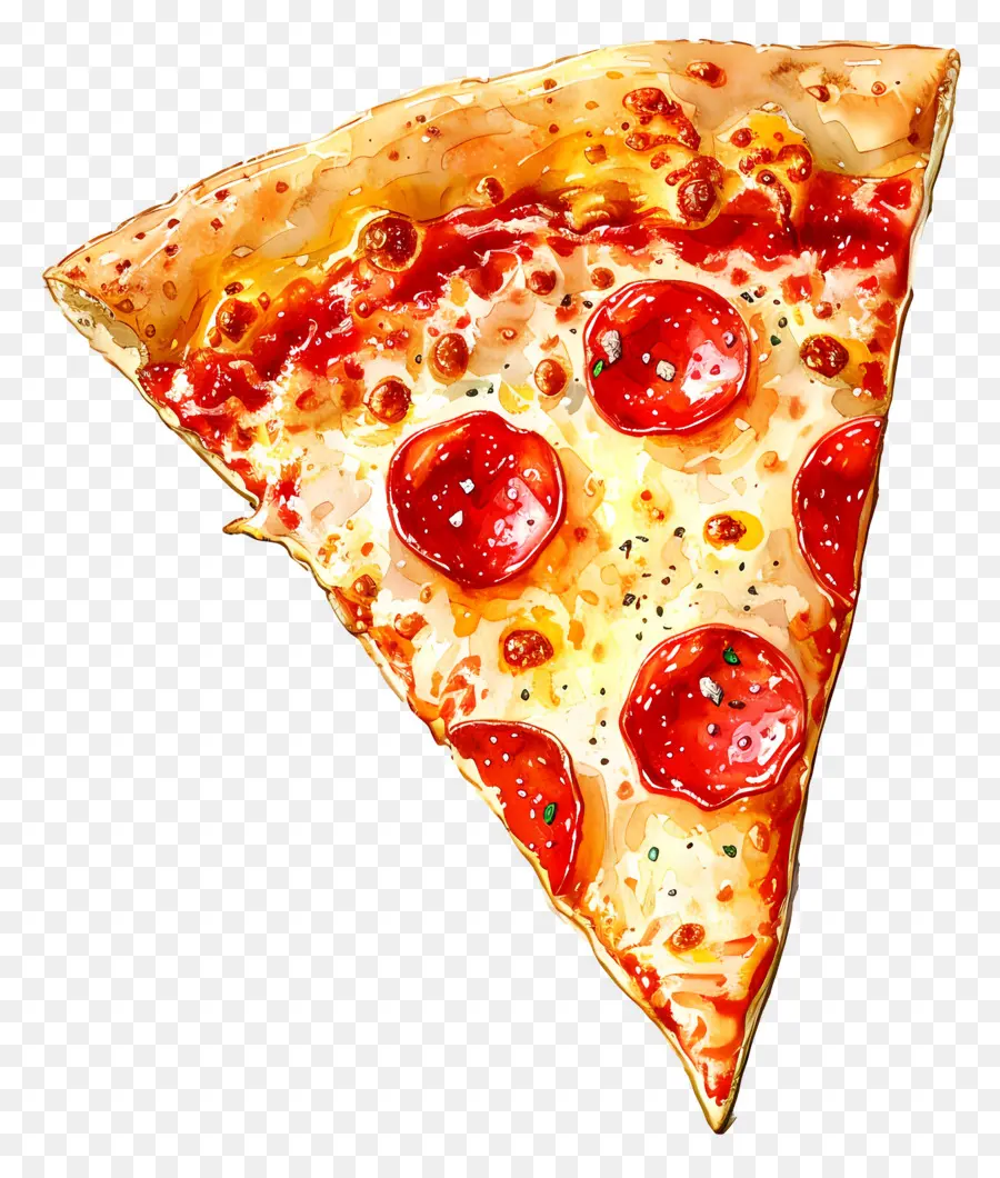 Tranche De Pizza，Tranche De Pizza Au Pepperoni PNG