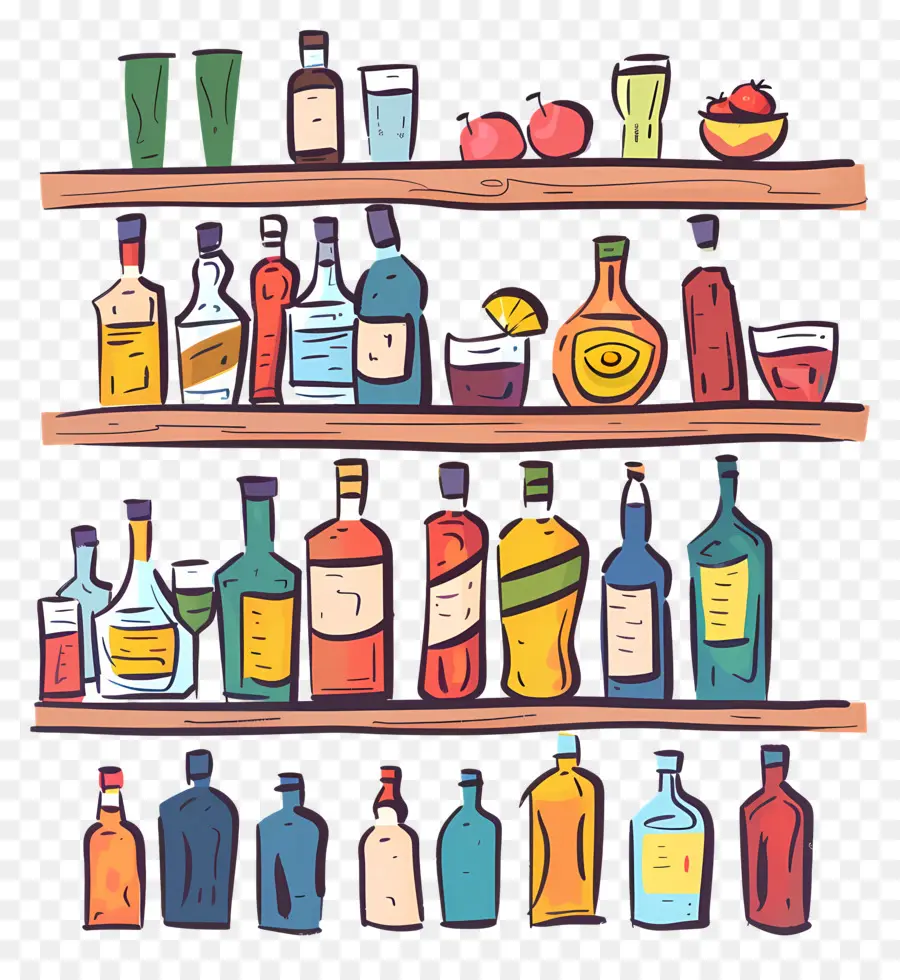 Bouteilles D'alcool，L'alcool PNG