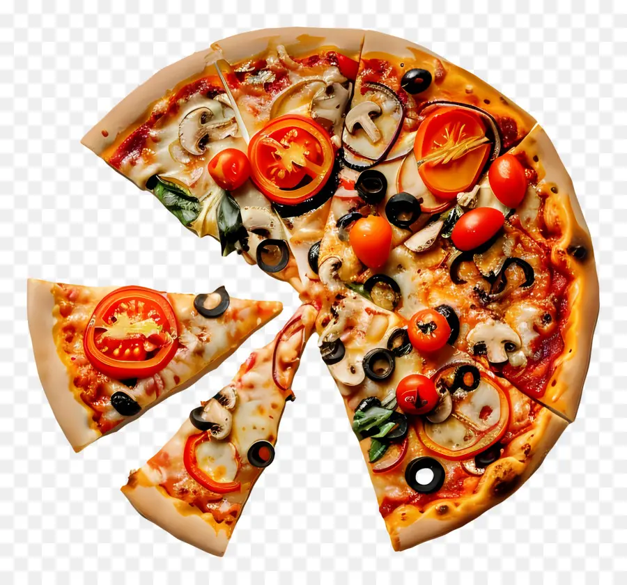 Pizza Végétalienne，Pizza PNG