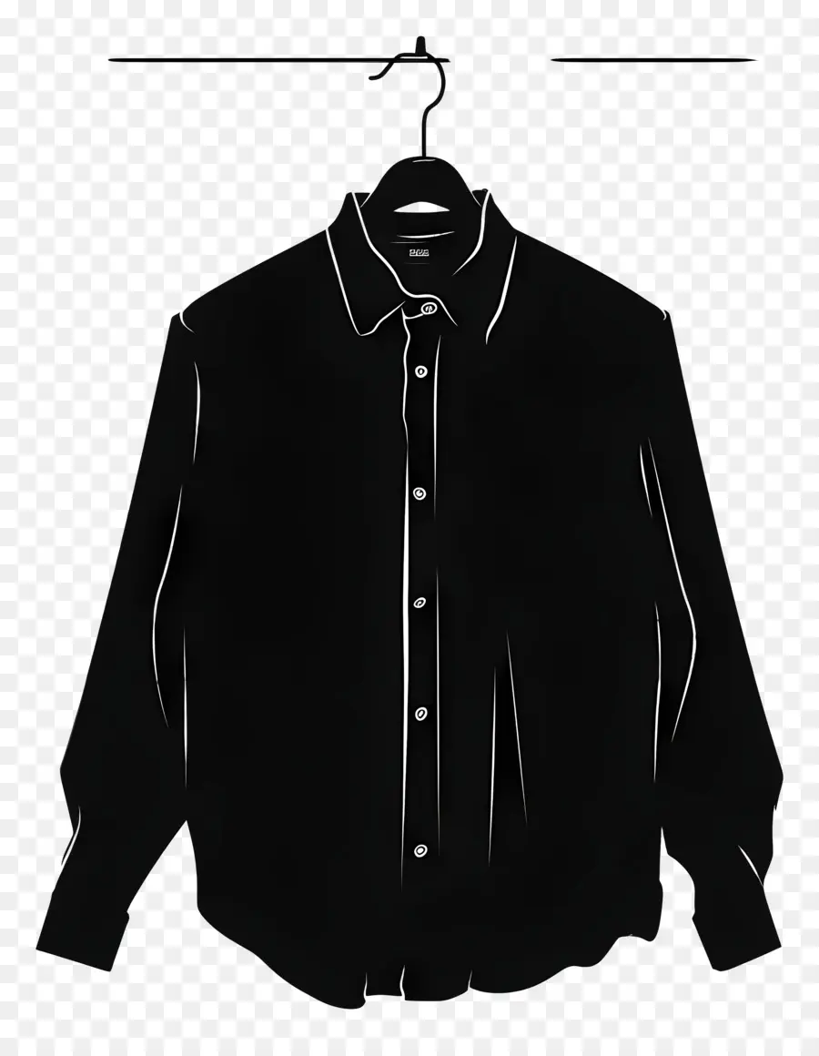 Chemise Sur Le Cintre，T Shirt Noir PNG