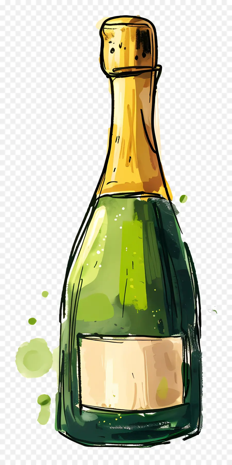 Bouteille De Champagne，Célébration PNG