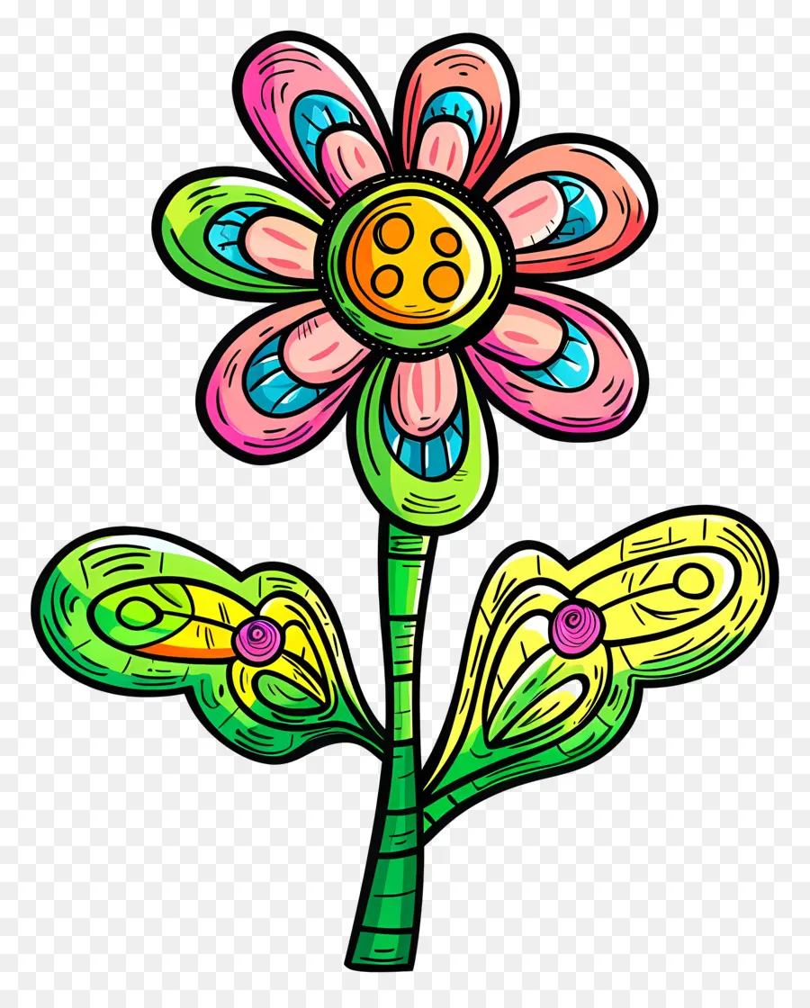 Fleur，Coloré Fleur PNG