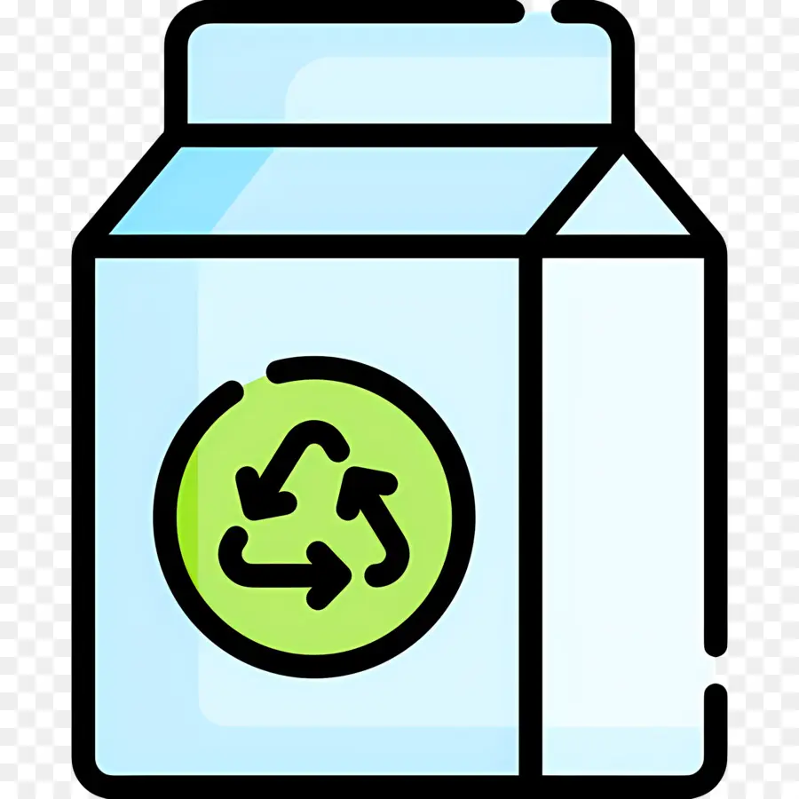 Récipient à Lait，Carton Recyclé PNG