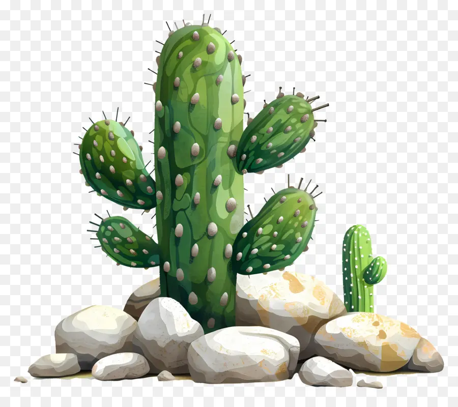 Cactus Avec Des Rochers，Cactus PNG