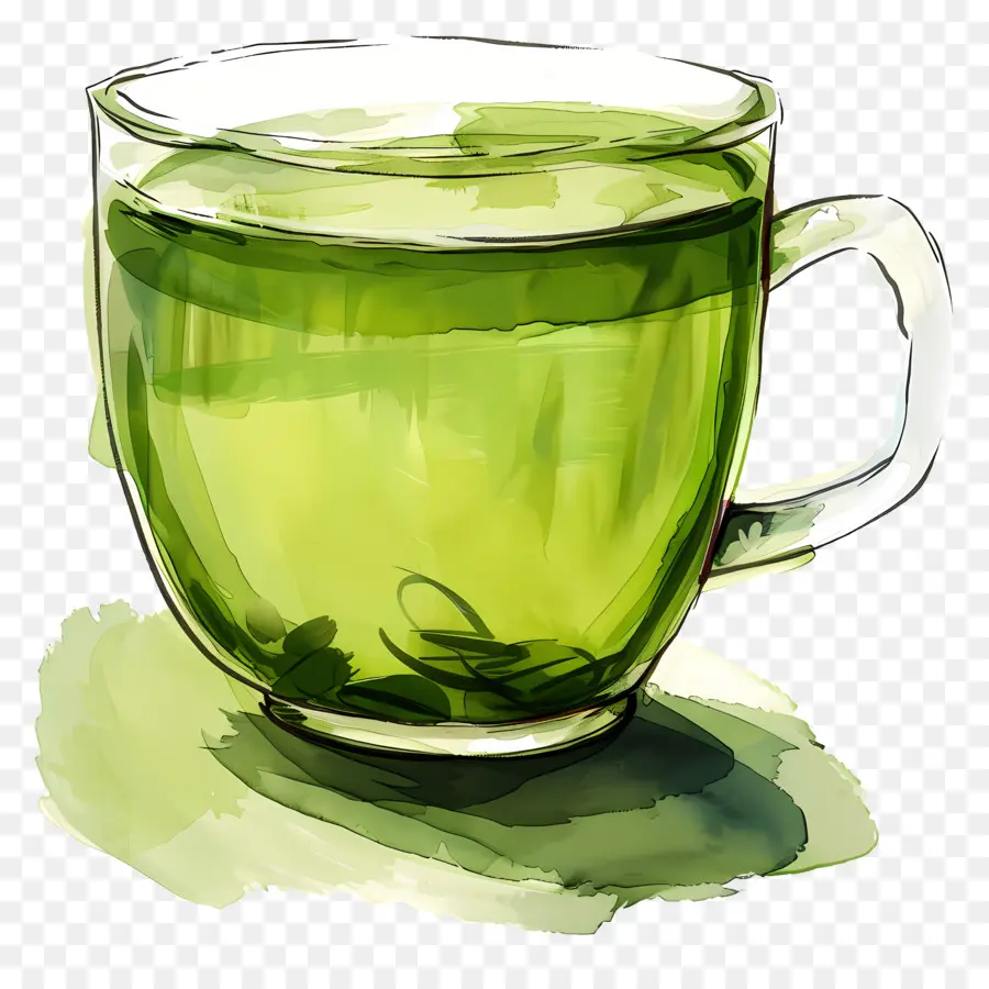 Thé Vert，Tasse De Thé Vert PNG