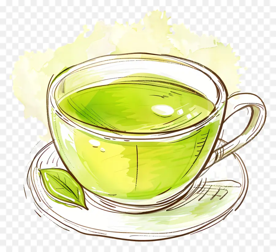 Thé Vert，Tasse De Thé PNG