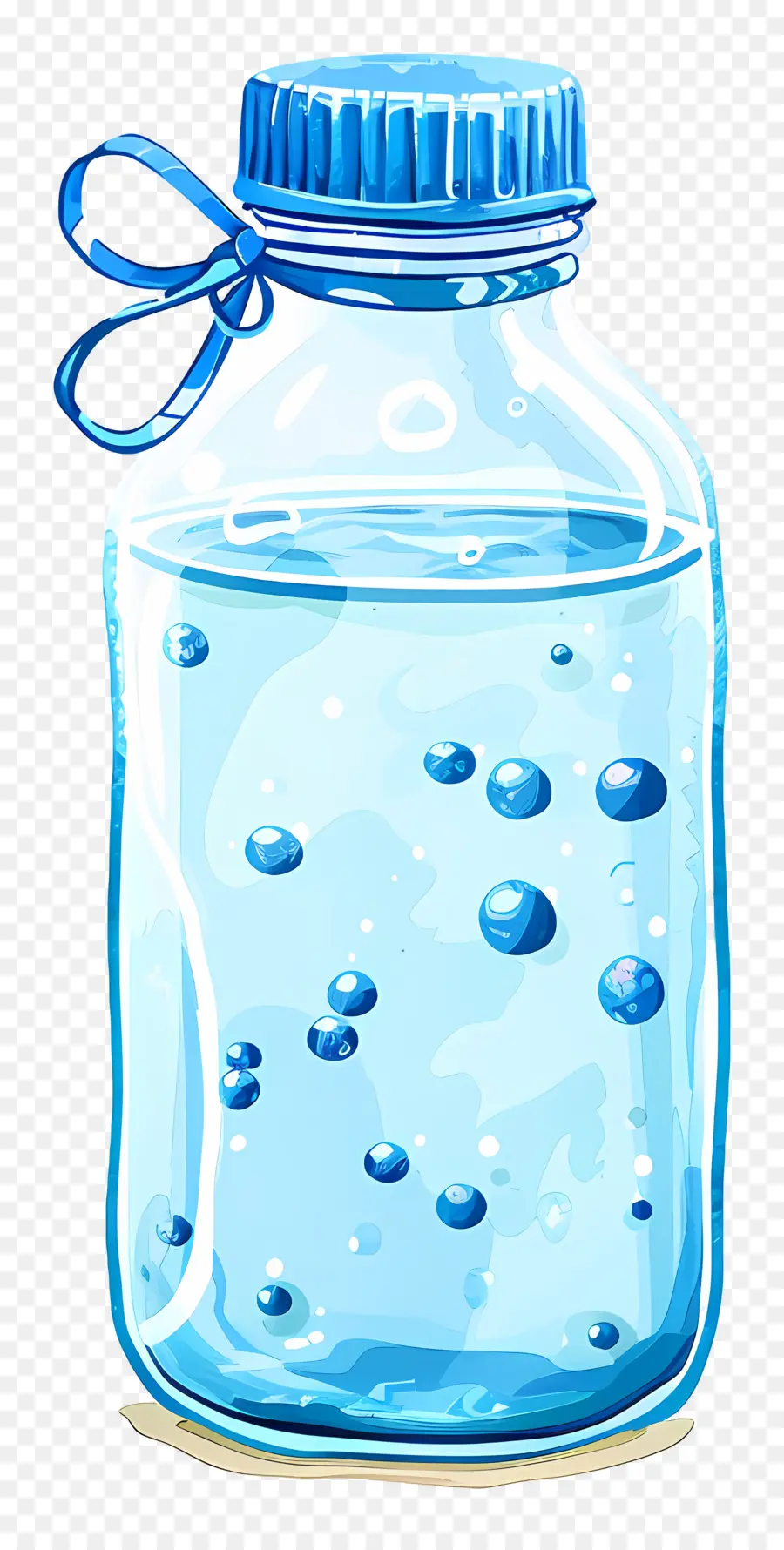 Bouteille D'eau，Bleu PNG