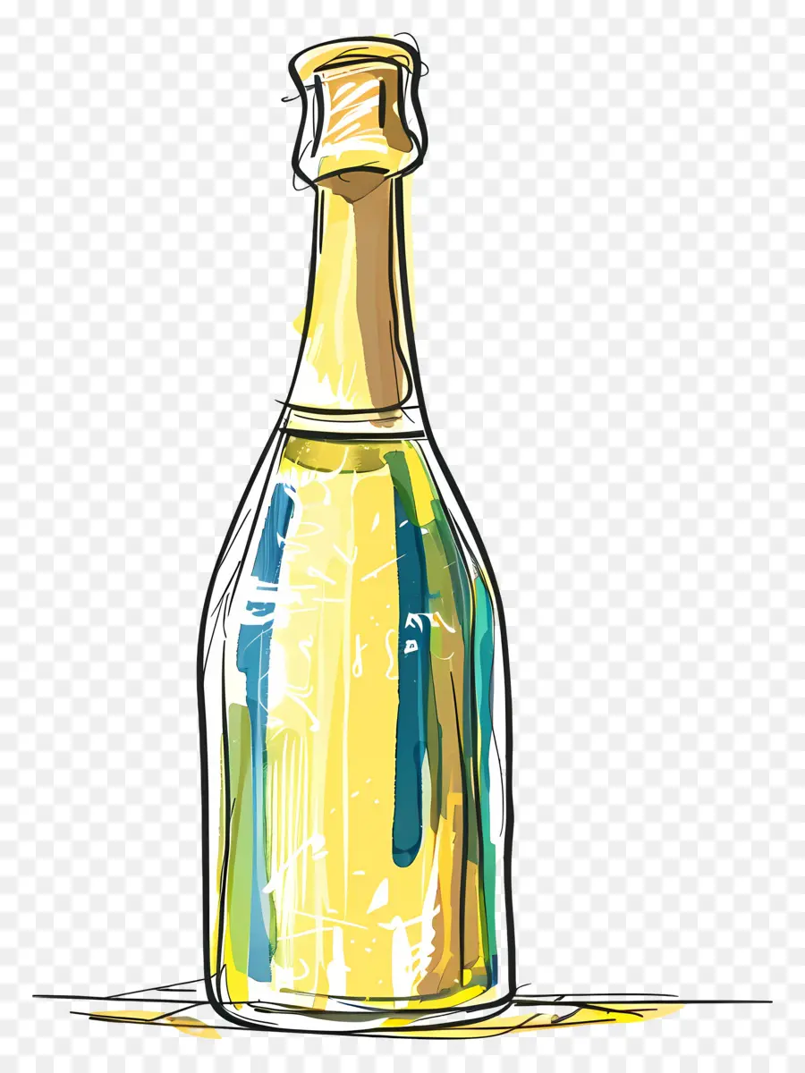 Bouteille De Champagne，Célébration PNG