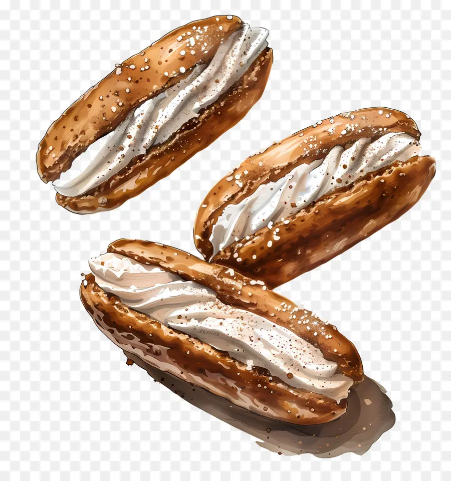 Éclairs，Choux à La Crème PNG