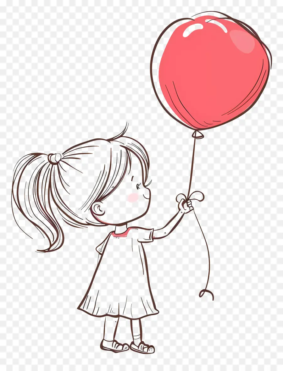 Petite Fille，Fille Avec Ballon PNG