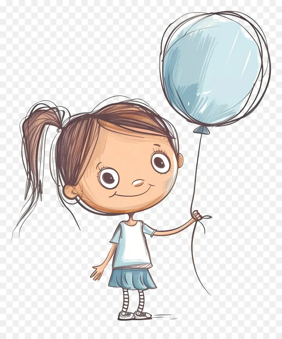 Petite Fille，Fille Avec Ballon PNG