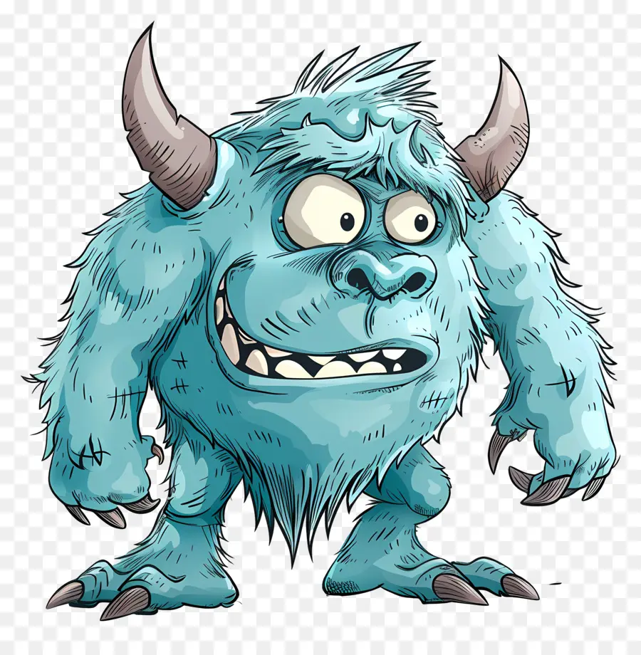 Monstre De Dessin Animé，Monstre Bleu PNG