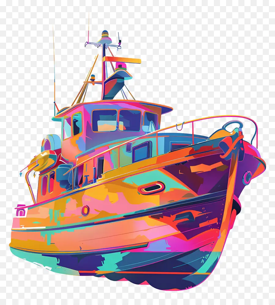 Bateau，Bateau Coloré PNG