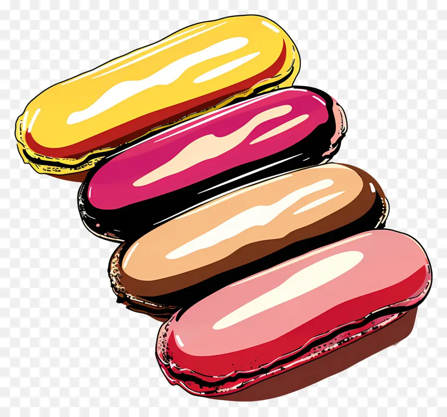 Éclairs，Pâtisserie PNG