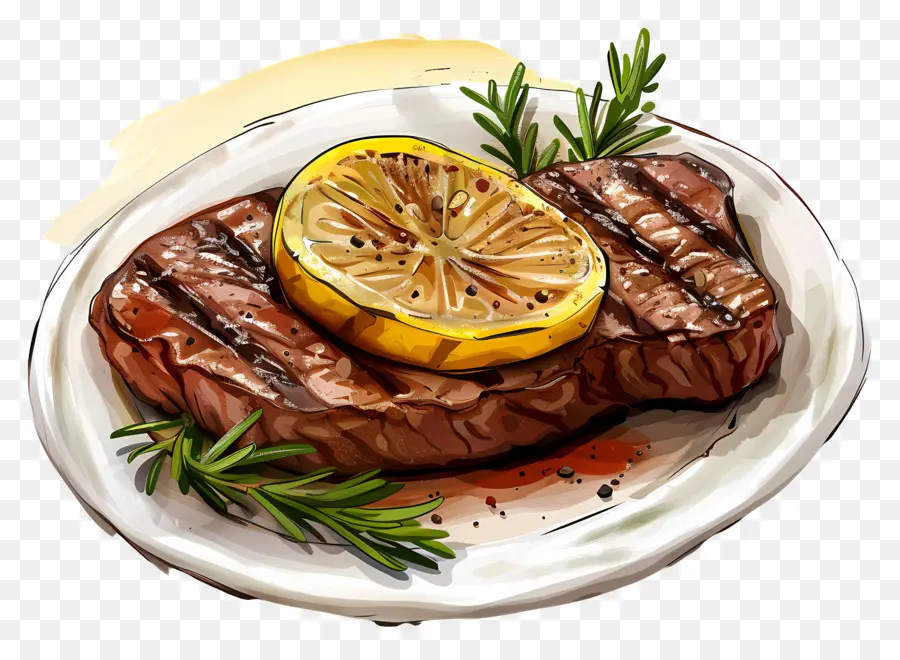 Steak，Steak Au Citron PNG