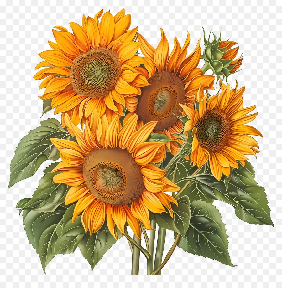 Bouquet De Tournesol，Tournesol PNG