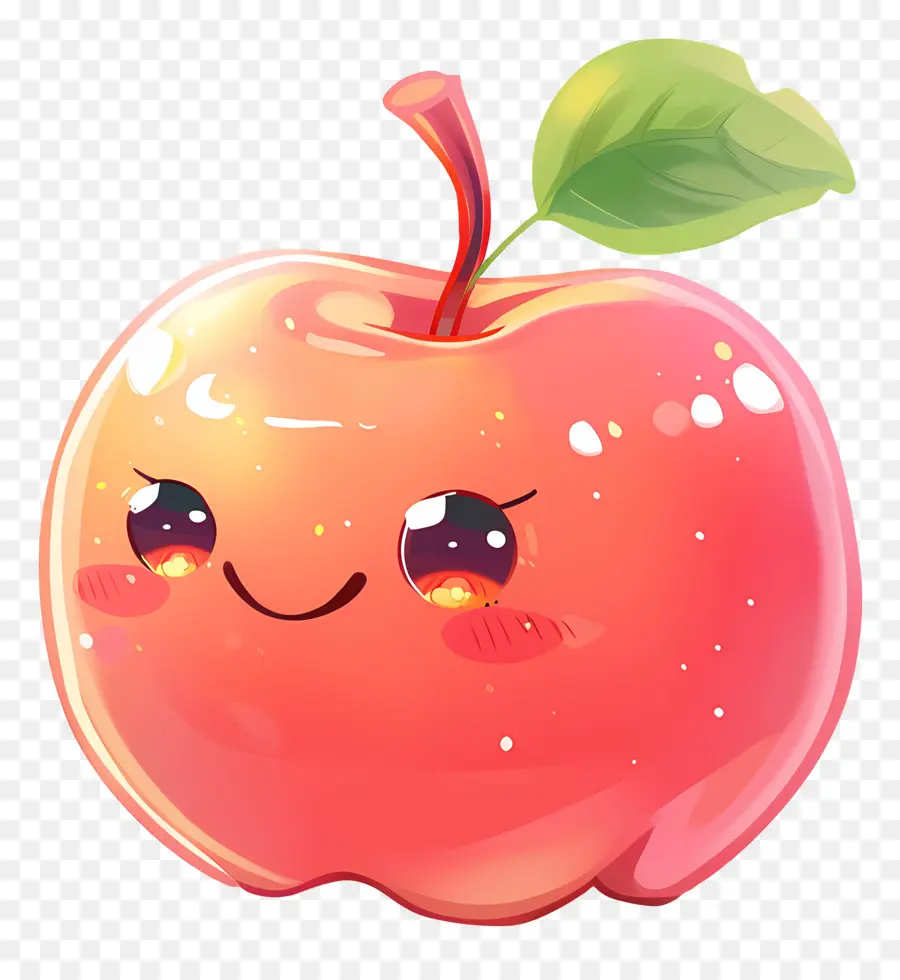 Dessin Animé Apple，Souriant Apple PNG