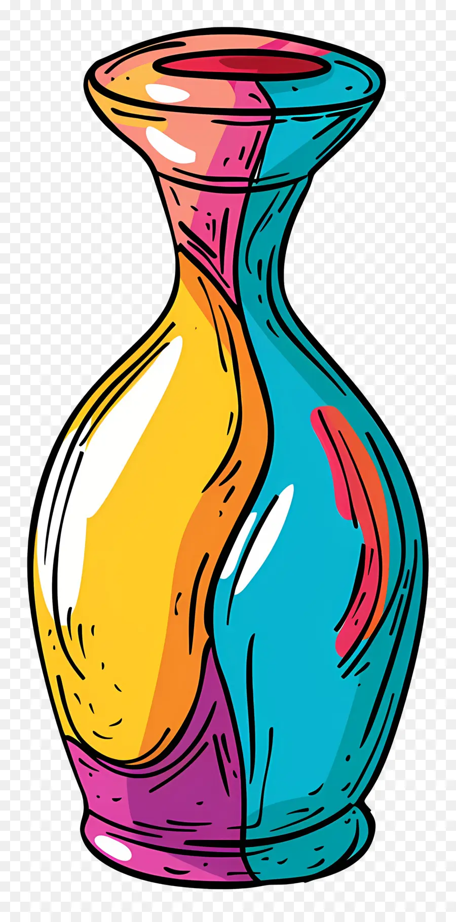 Vase En Céramique，Vase Coloré PNG