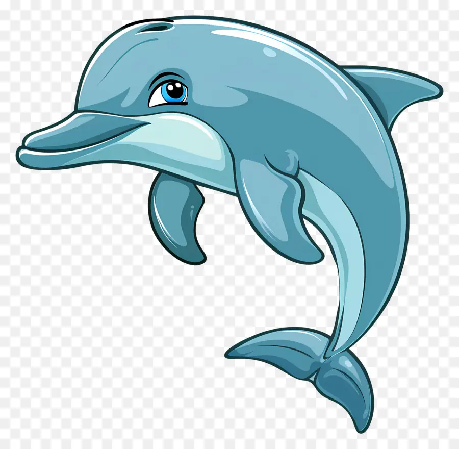 Dauphin De Dessin Animé，Baleine Bleue PNG