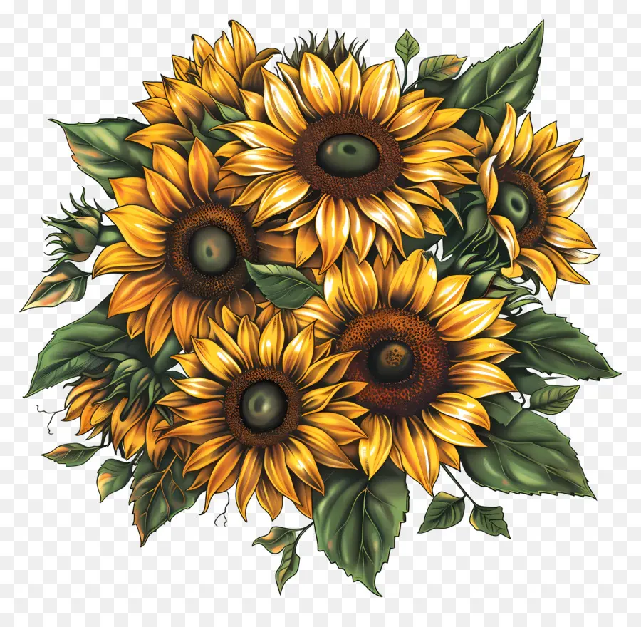 Bouquet De Tournesol，Tournesol PNG