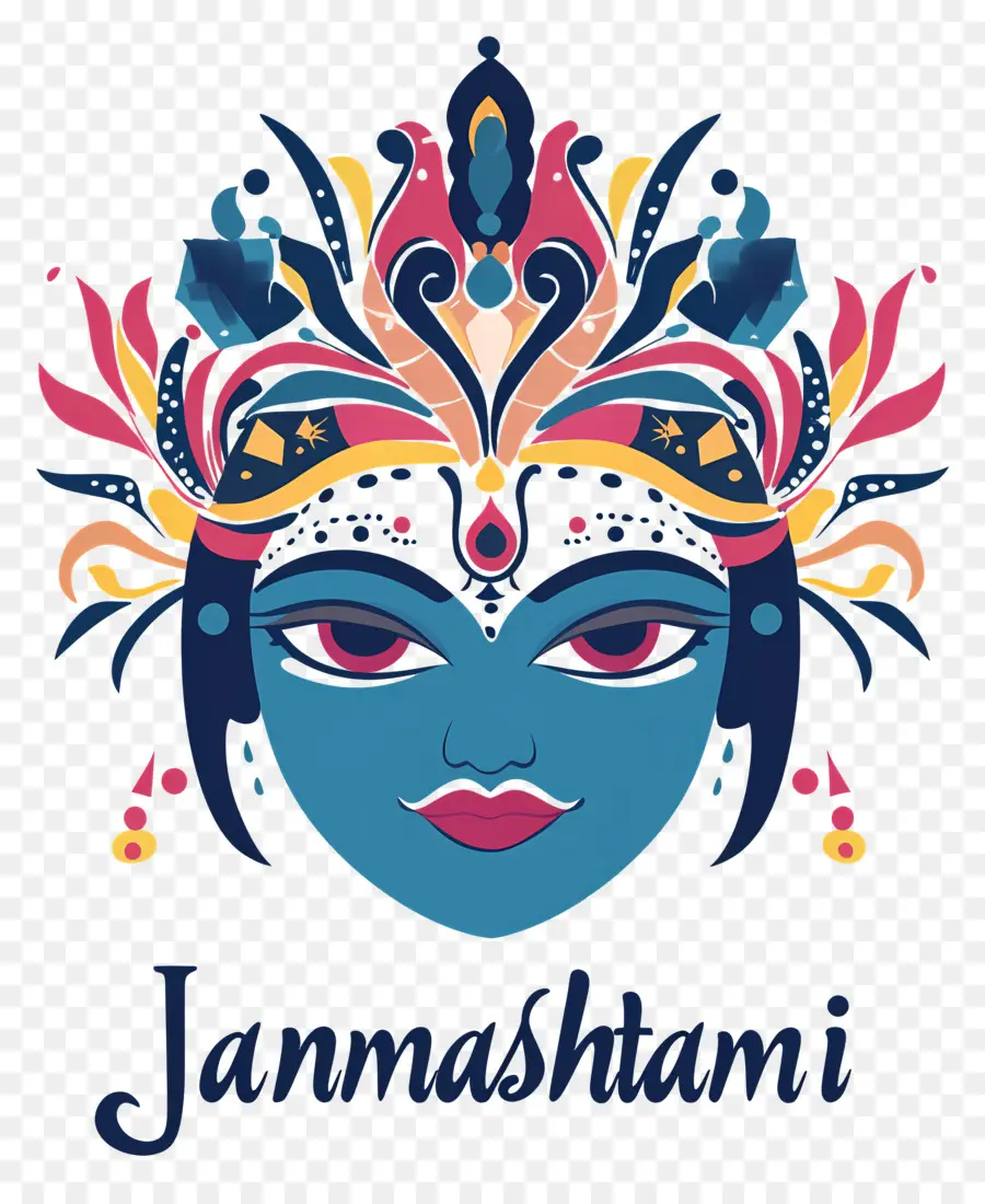 Janmashtami，Janmashtami Visage Art PNG