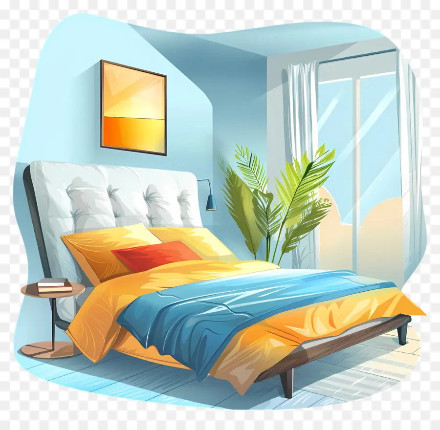 Intérieur De Chambre Confortable，Chambre à Coucher PNG