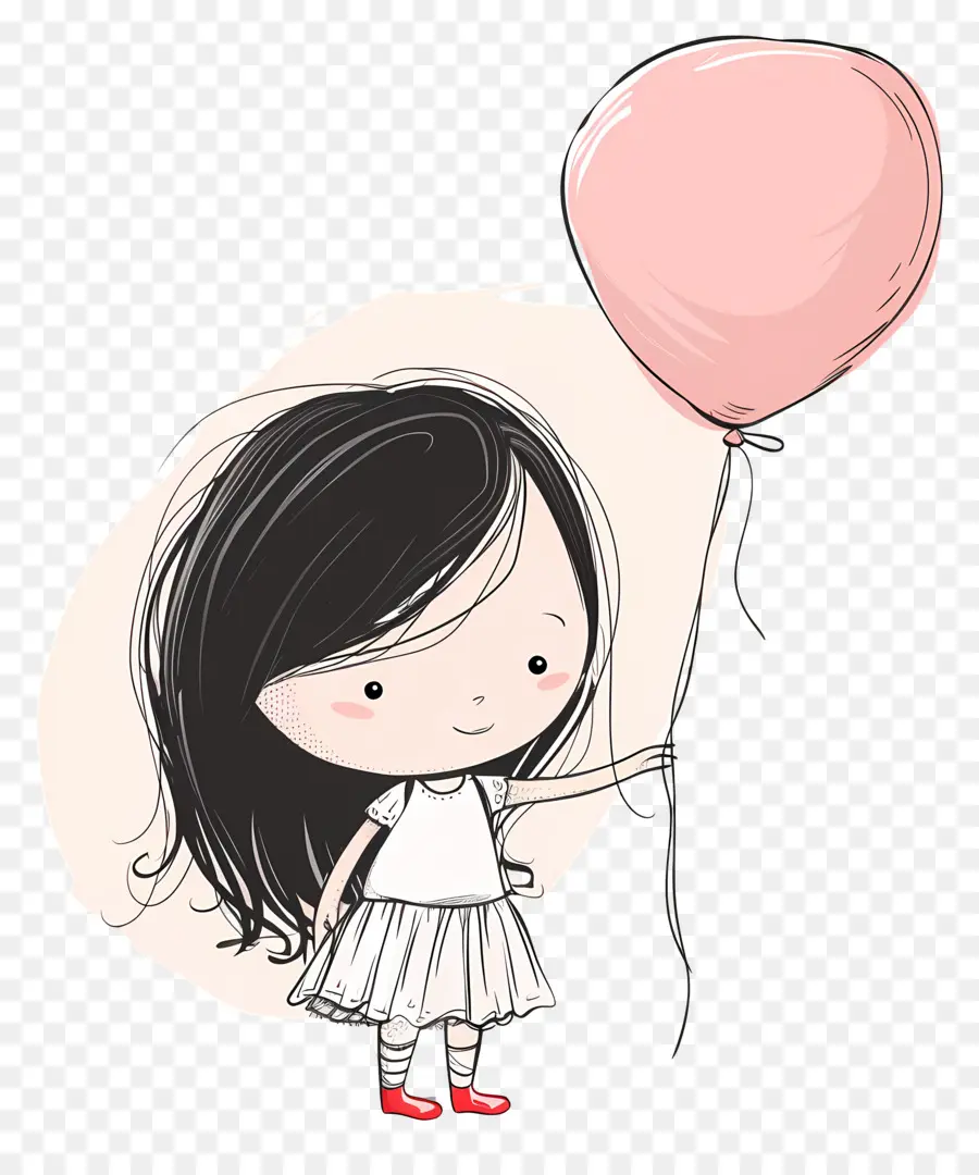 Petite Fille，Fille Avec Ballon PNG