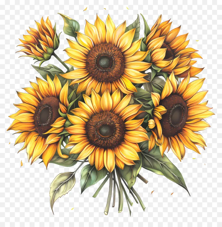 Bouquet De Tournesol，Tournesol PNG