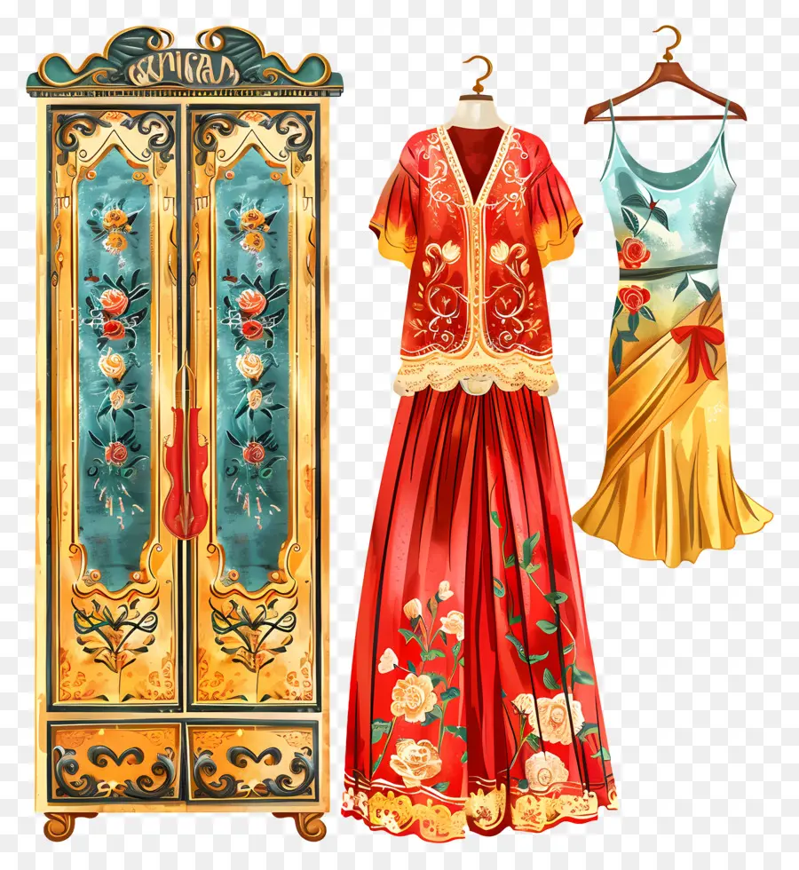 Garde Robe，Armoire Colorée PNG