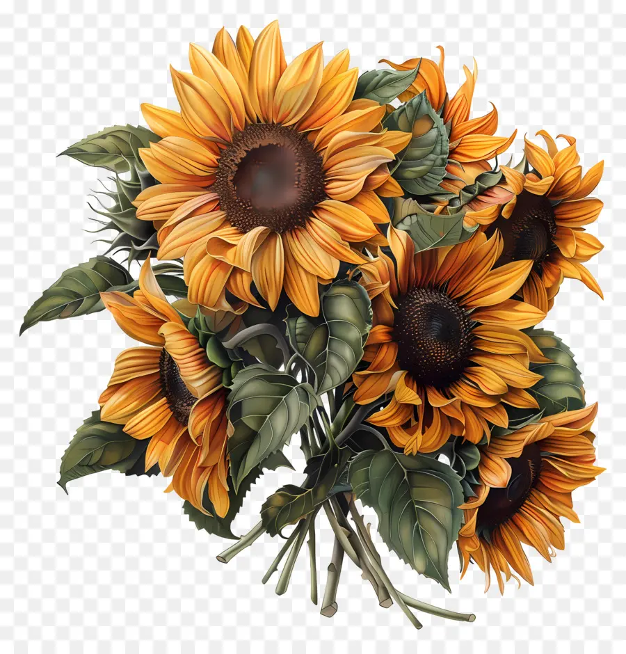 Bouquet De Tournesol，Tournesol PNG