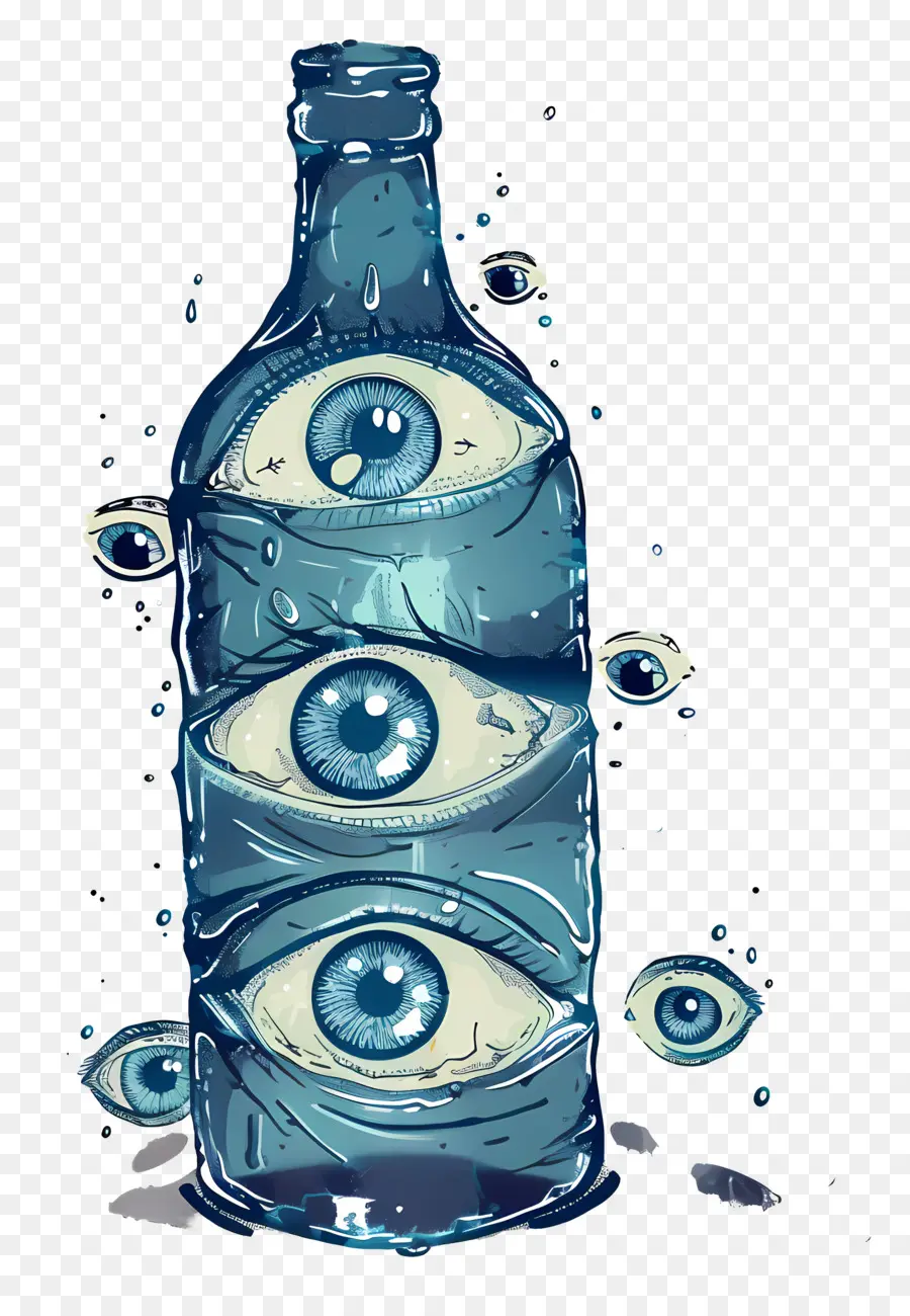 Yeux Dans Une Bouteille En Verre，Bouteille Avec Des Yeux PNG