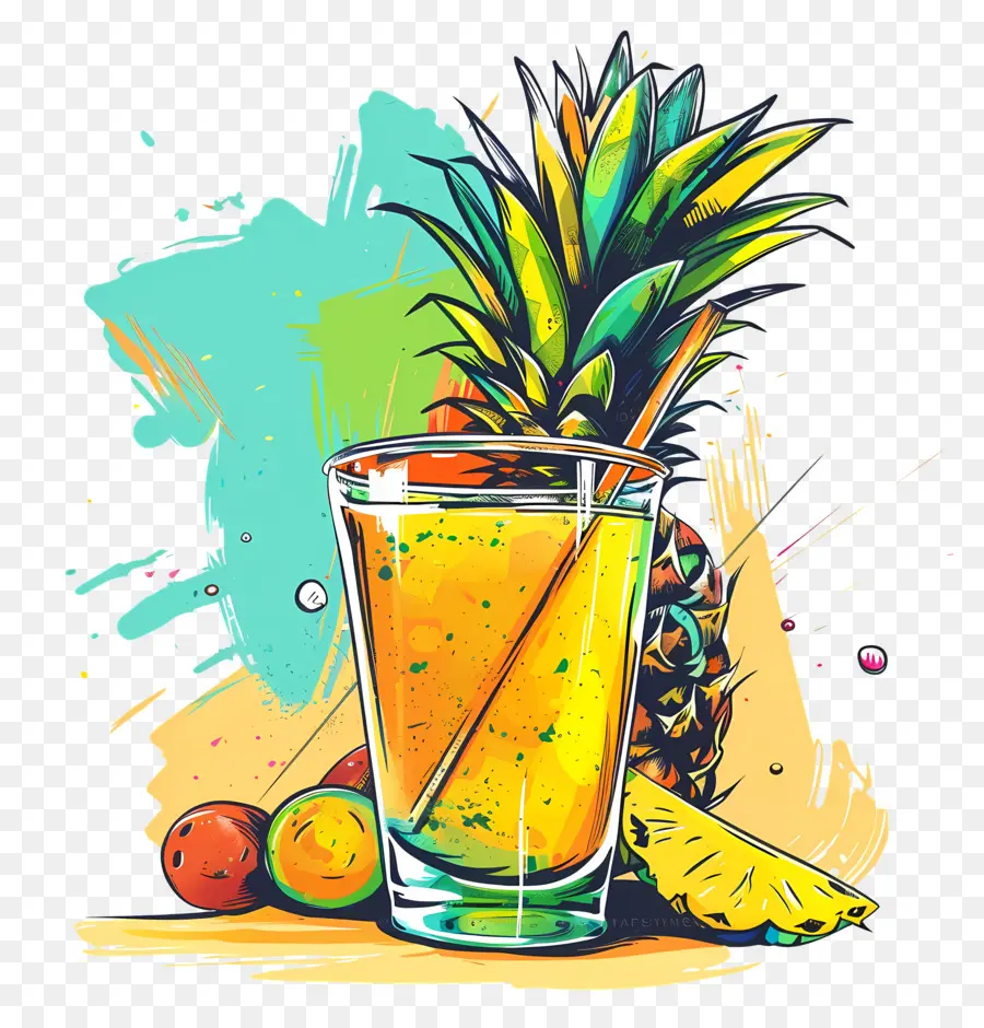 Jus D'ananas，L'ananas PNG