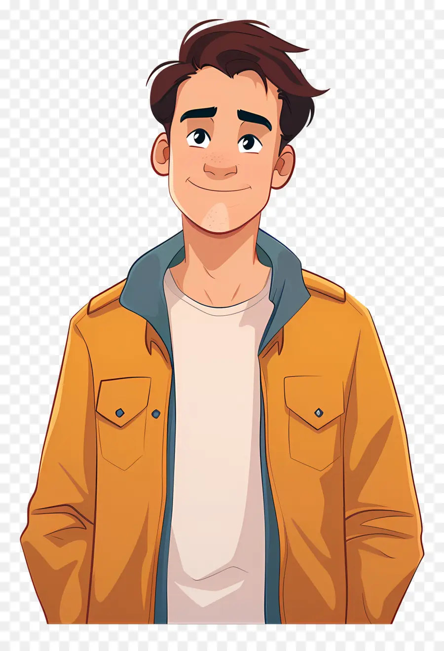 Homme De Dessin Animé，Jeune Homme En Veste PNG