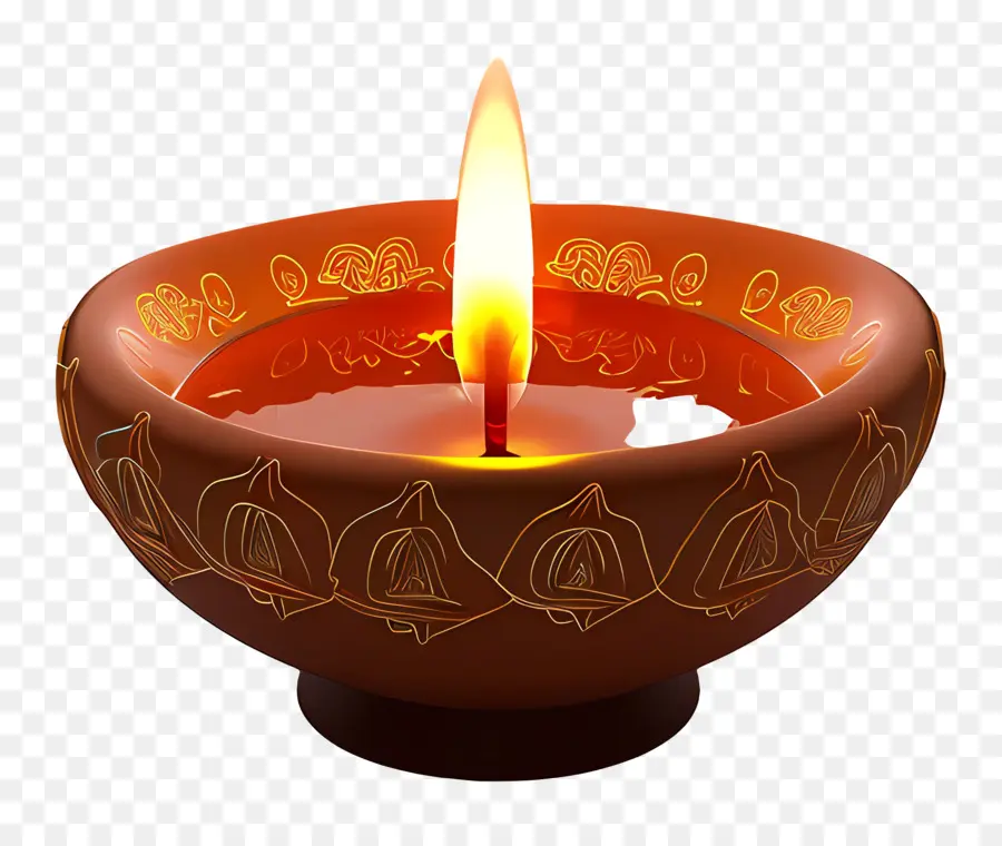 Diwali Lampe，Lampe à Huile Allumée PNG