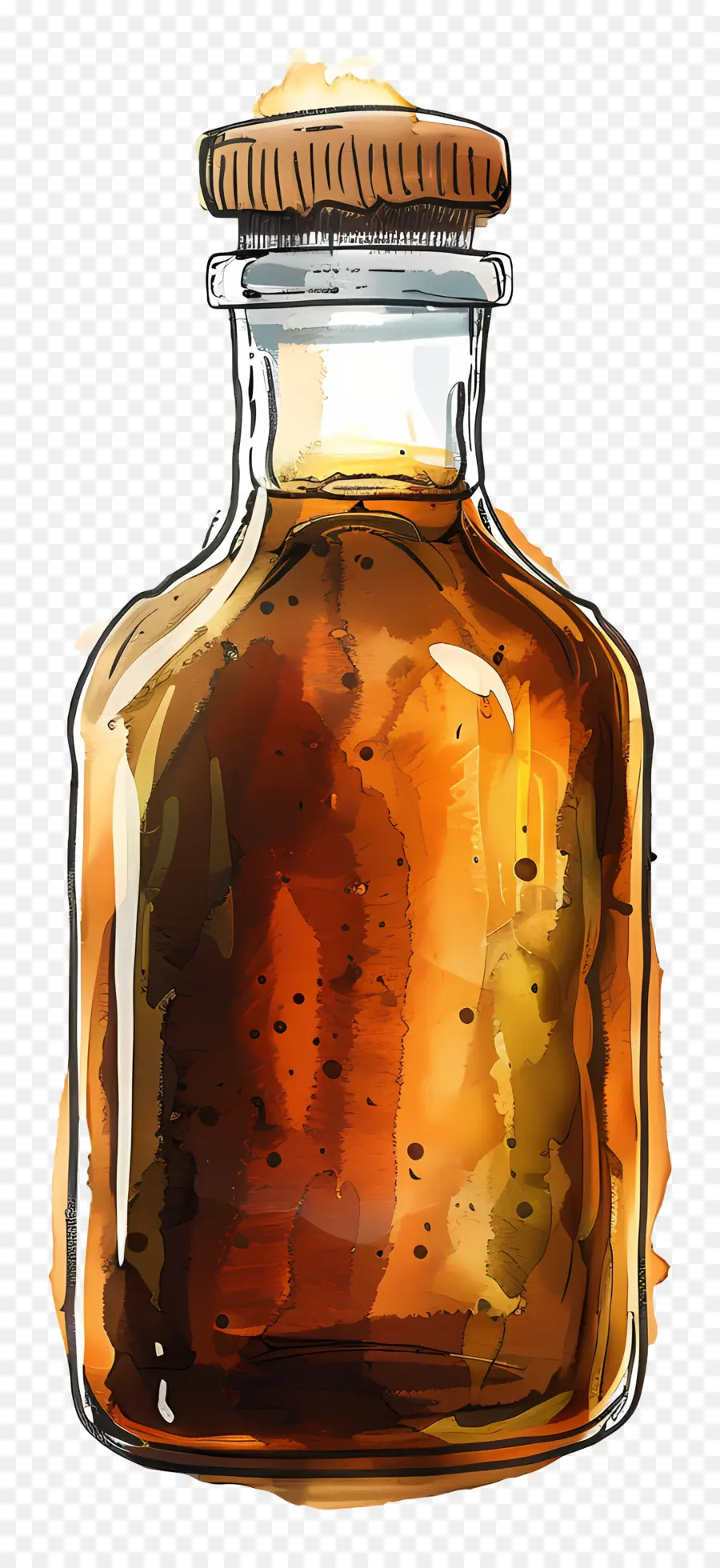 Bouteille D'huile，Bouteille Marron PNG