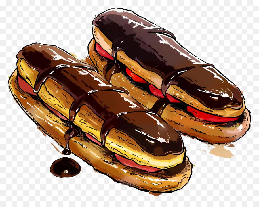 Éclairs，Chocolat PNG