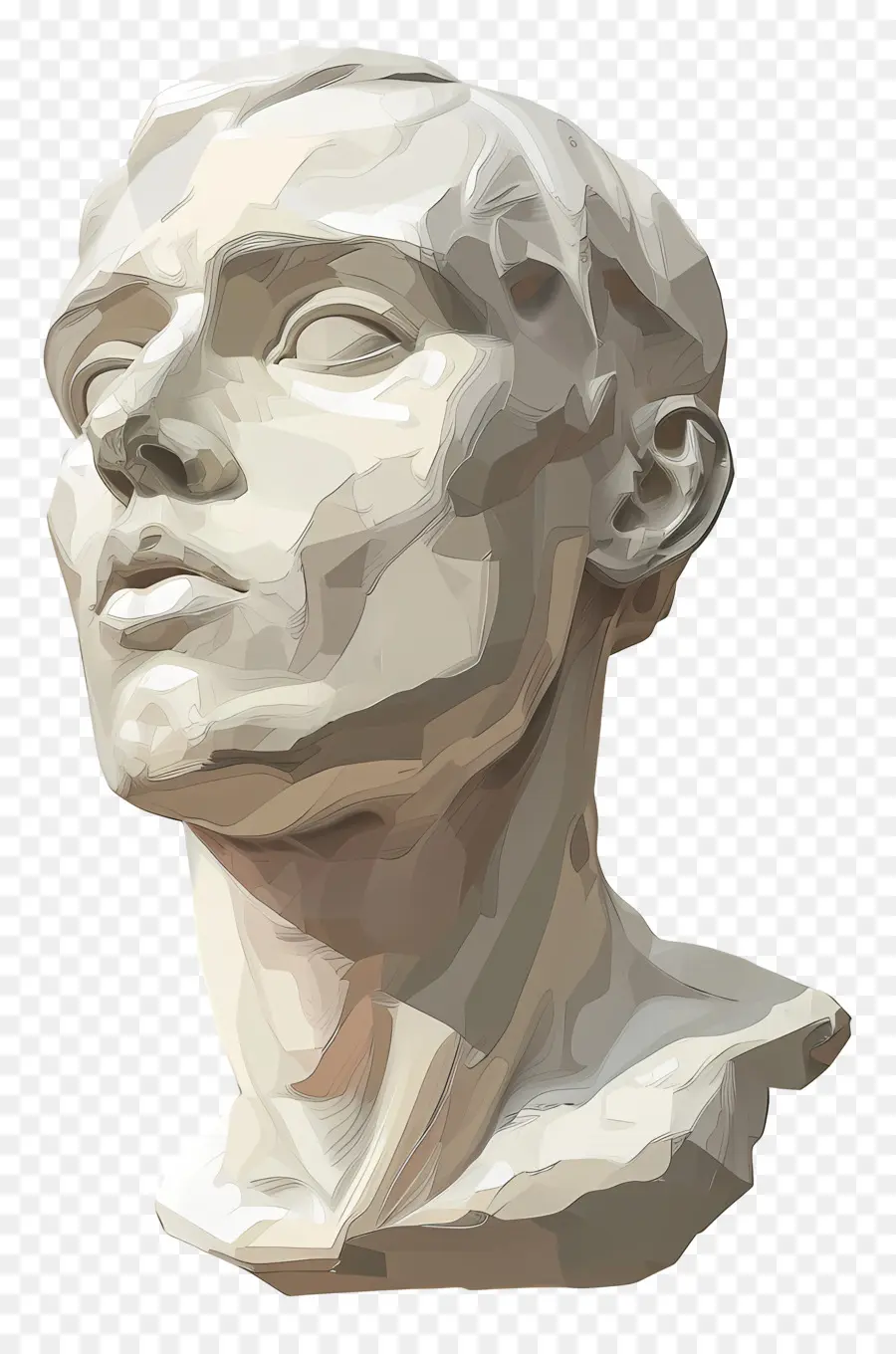 Tête En Plâtre，Tête De Sculpture PNG